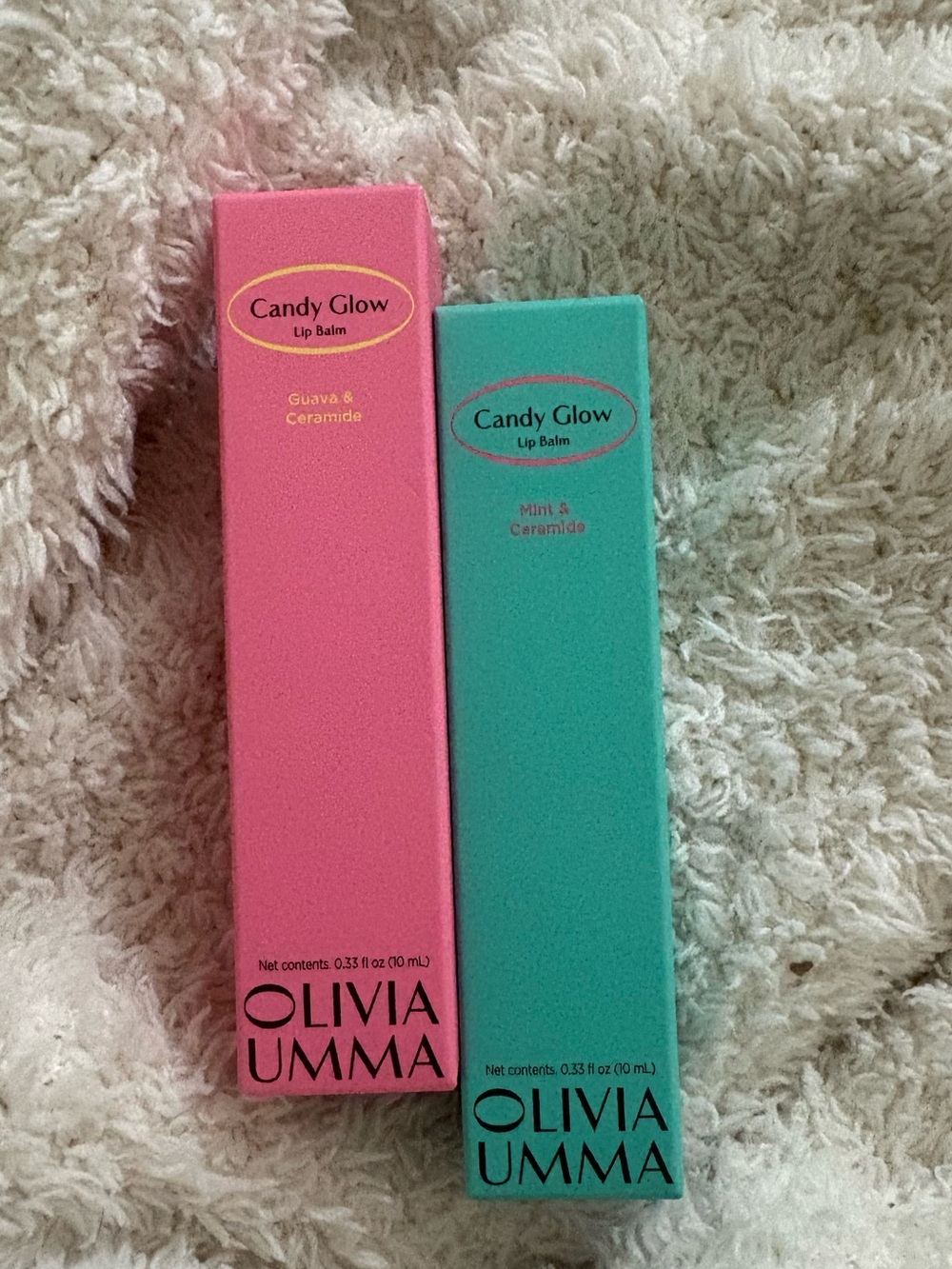 OLIVIAUMMA - NIB Candy Glow Lip Balm Sheer Lasting Shine with Mint & Ceramide